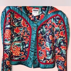 Beautiful vintage 80s silk Jeanne Marc jacket